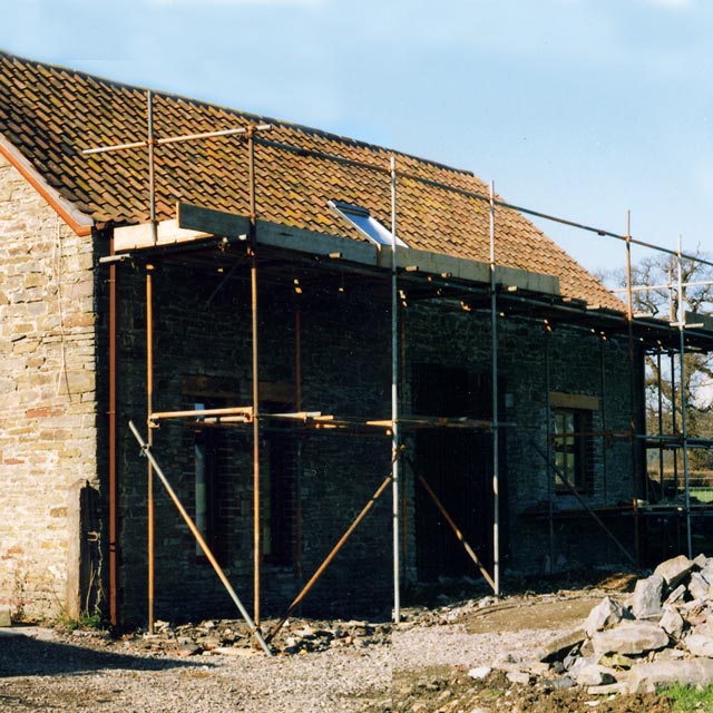 Somerset Barn before garden designing had begun